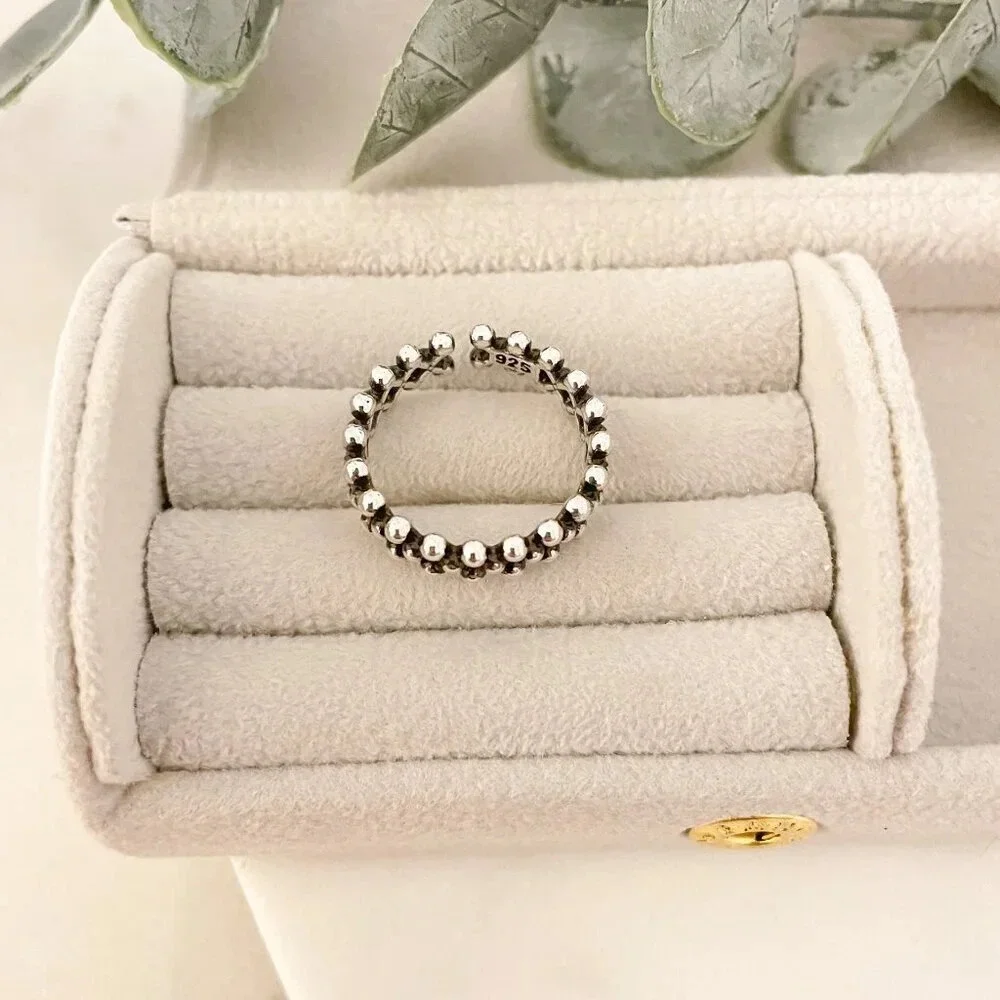 925 Sterling Silver Bead Ring Dainty Ring Band Thin Ring Stackable Ring Band
